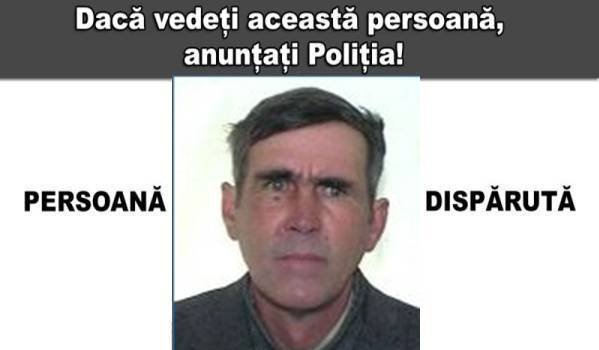 Anunțați poliția dacă aţi văzut aceast bărbat sau cunoaşteţi date despre el