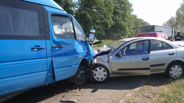 Accident de circulație pe drumul Botoșani-Iași! Patru persoane grav rănite!