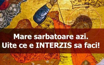 Sărbătoare mare astăzi. E cruce …