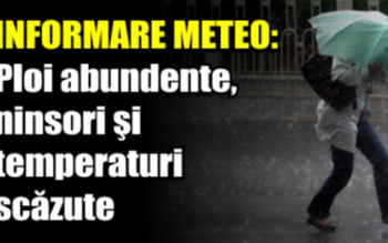 Informare Meteo: Ploi abundente, ninsori …