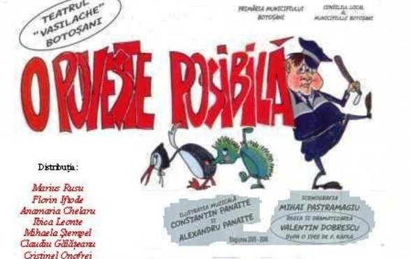 O poveste posibilă duminică la Teatrul pentru Copii şi Tineret „Vasilache”