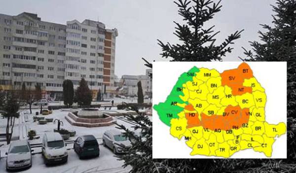Cod Portocaliu de ninsori însemnate cantitativ și local viscolite în județul Botoșani. Prudență, dragi şoferi!