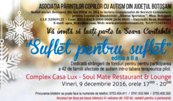 Spectacol caritabil „Suflet pentru suflet”, ediția a II-a. Vezi când are loc evenimentul!