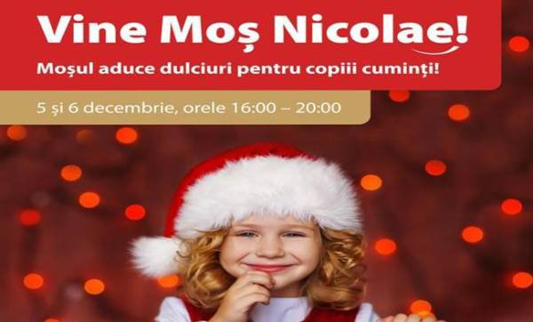 Întâlnire cu Moș Nicolae, la Shopping City Suceava