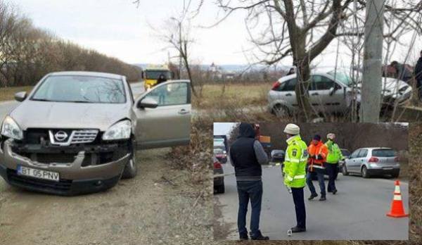 Accident! Două mașini s-au ciocnit iar un copil a ajuns la spital