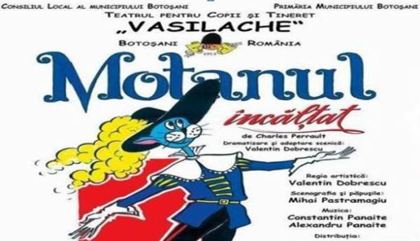 Duminică la Teatrul Vasilache „Motanul Încălţat”