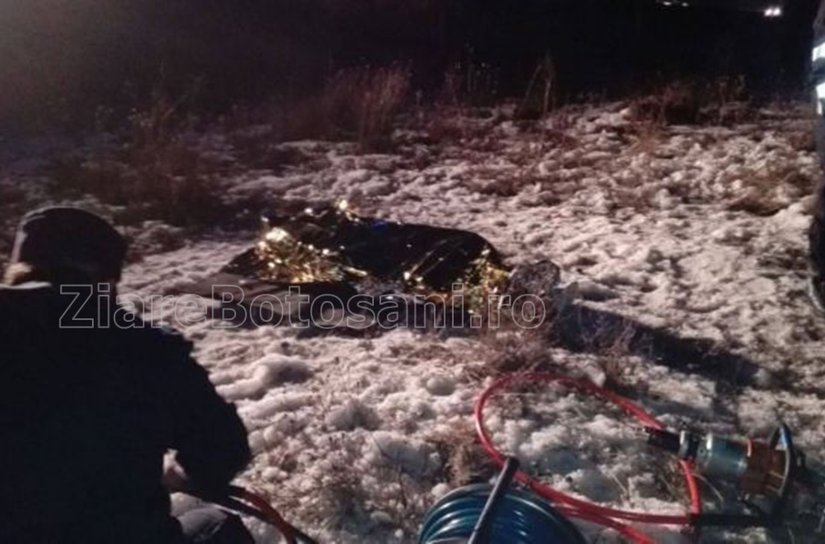 Accident grav pe drumul Botoşani-Iaşi. Un tânăr de 25 de ani a murit după ce a zburat cu maşina de pe un pod - FOTO