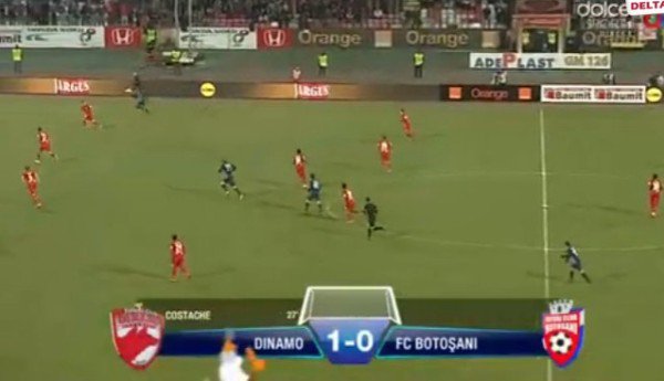 Dinamo Bucureşti a învins FC Botoşani, scor 1-0, în etapa a 24-a din Liga 1