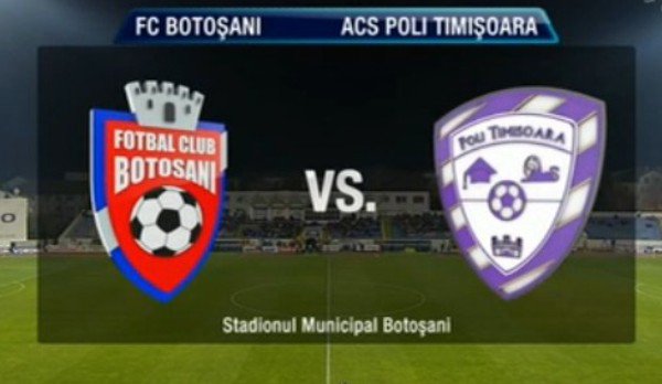 FC Botoșani - ACS Poli Timișoara 1-2. Victorie mare pentru Poli, după un final de foc, cu două bare ale gazdelor