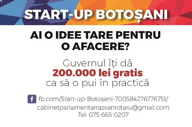 Răzvan Rotaru: „Am deschis Start-up Botoșani, prima pagină de facebook pentru comunicarea directă cu tinerii antreprenori”