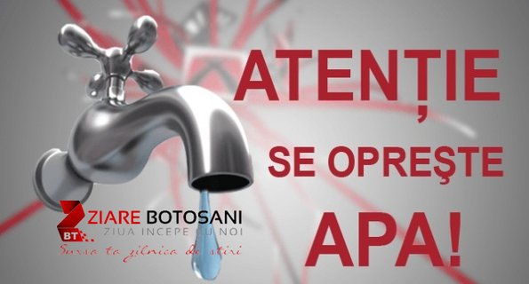 Nova Apaserv anunță o nouă avarie apărută la o conducta de distribuţie apă. Vezi zonele afectate!!