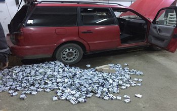 Țigări de contrabandă găsite de …