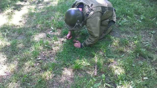 Grenadă găsită în pădurea Baisa - FOTO