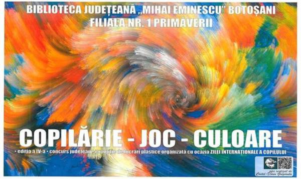 Joc, culoare, veselie, în Luna Copiilor, la Biblioteca Judeţeană Botoşani