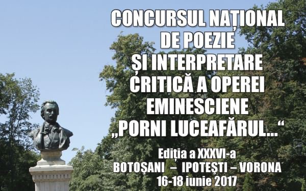 Concursul Naţional de Poezie „Porni Luceafărul” la a 36-a ediție. Vezi programul manifestărilor!