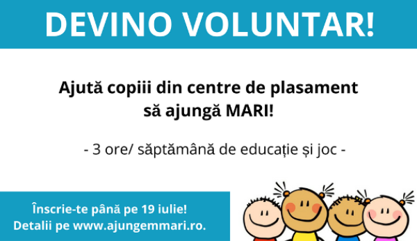 Înainte de vacanță, înscrie-te la voluntariat pentru copiii din centre de plasament!