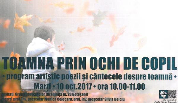 „Toamna prin ochi de copil” – program artistic de poezii și cântecele despre toamnă