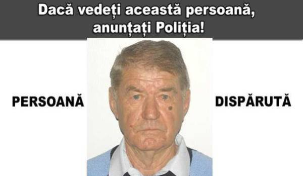 Persoană dispărută: Poliția caută un bărbat care a plecat și nu a mai revenit la domiciliu