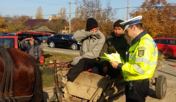 Polițiștii botoșăneni i-au tras de urechi pe căruţaşi, biciclişti și pietoni. STOP accidentelor rutiere!