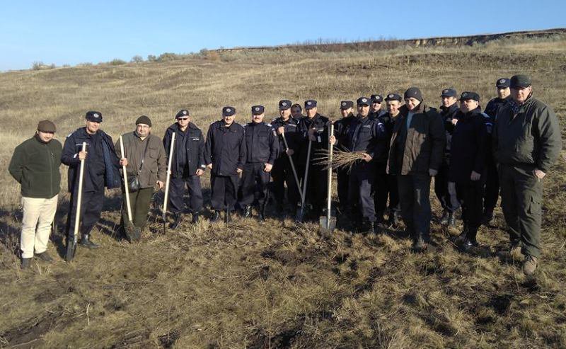 Pădurea înseamnă aer, apă şi viaţă! Jandarmii botoşăneni în campanie de împădurire - FOTO