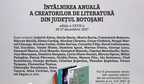 Întâlnirea anuală a creatorilor de literatură din judeţul Botoşani.