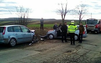 Accident grav în prima zi …