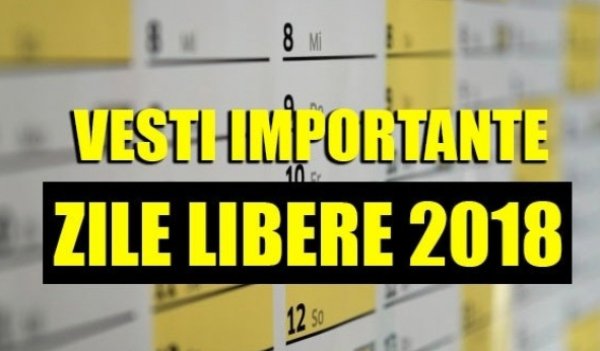 Calendarul sărbătorilor legale. Câte zile nu se vor lucra anul acesta