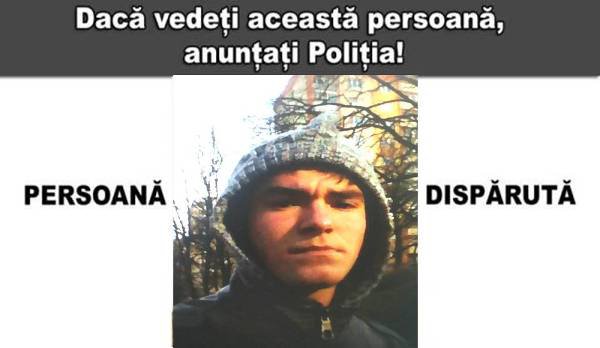 L-aţi văzut vreodată pe acest adolescent? Sunaţi urgent la Poliţie!