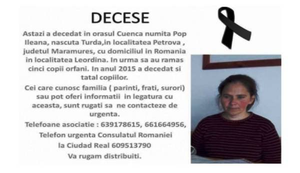 Apel disperat pe internet, după ce o româncă din Spania a murit! Cinci copii au rămas orfani