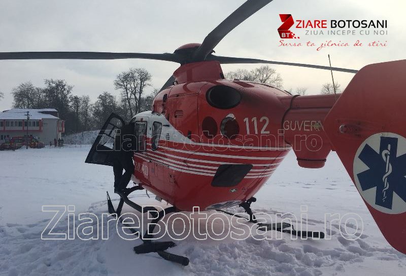 Femeie în comă preluată de un elicopter SMURD