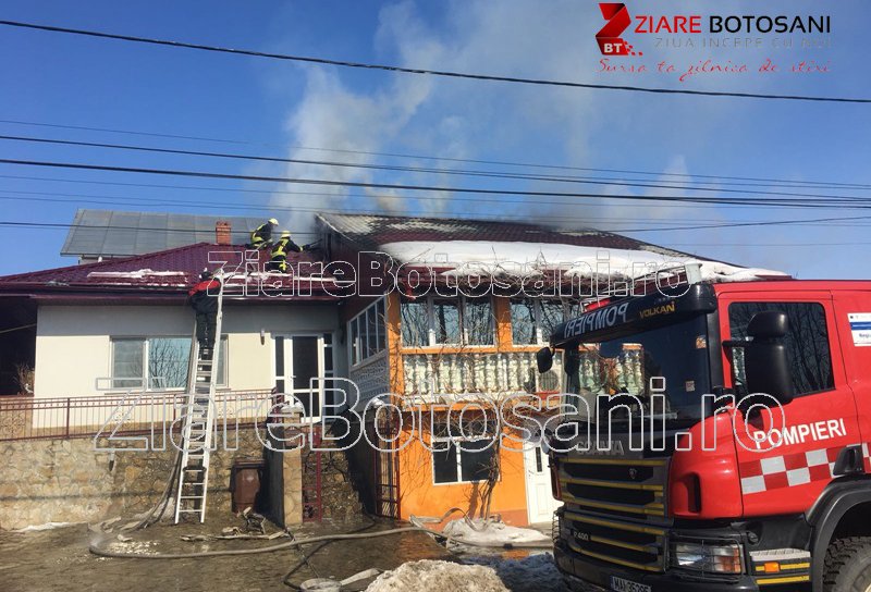 Incendiu puternic izbucnit la Dorohoi! Două locuințe au fost afectate – VIDEO / FOTO