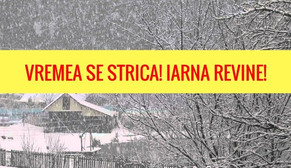 Revine iarna: 3 coduri galbene de ploi și ninsoare. Temperaturile scad cu 15 grade de la o zi la alta