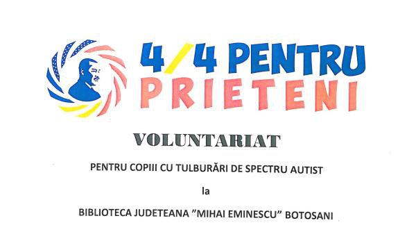 Proiectul „4/4 Pentru Prieteni” ajunge la Biblioteca Județeană Botoșani