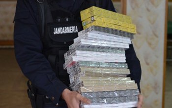 Ţigări neaccizate confiscate de jandarmi …