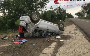 Accident! Mașină răsturnată în afara …