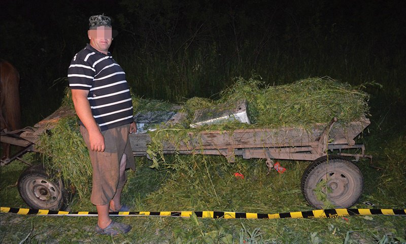 Contrabandist prins cu ţigările în căruţă - FOTO