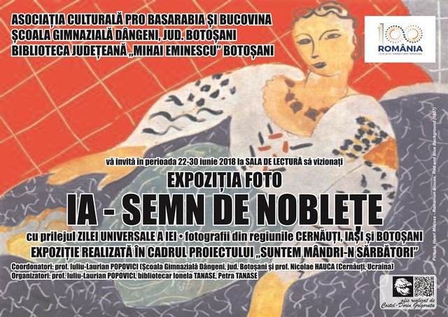 O expoziție dedicată Iei înnobilează Biblioteca Județeană Botoșani