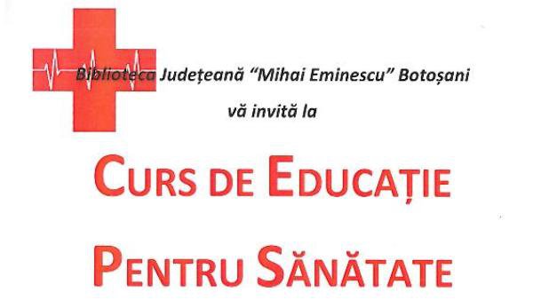 Curs de Educație pentru sănătate pentru adulți la Biblioteca Județeană