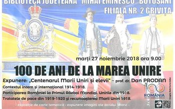 Manifestări dedicate Centenarului la Biblioteca …