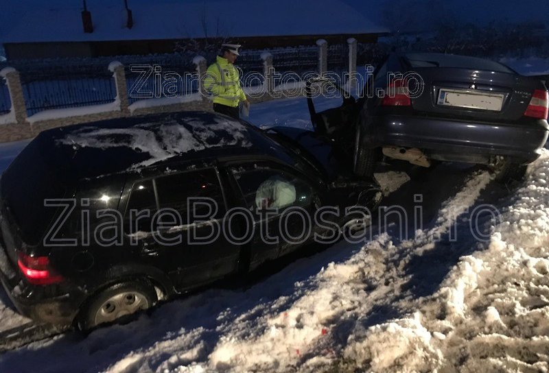 Accident pe drumul Dorohoi - Botoșani: Doi bărbați au ajuns la spital după o depășire „neinspirată” – FOTO