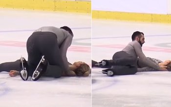 Moment horror în patinaj: a …