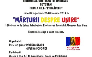 Concursul „Mărturii despre Unire” la …