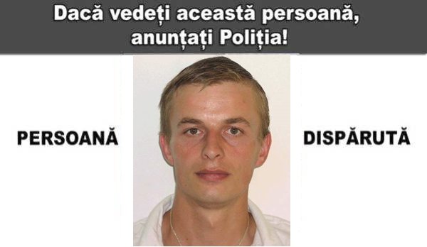 Persoană dispărută: Poliția caută un tânăr din Dorohoi care nu a mai luat legătura cu familia de un an