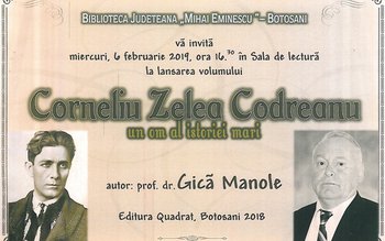 Lansarea volumului: „Corneliu Zelea Codreanu …