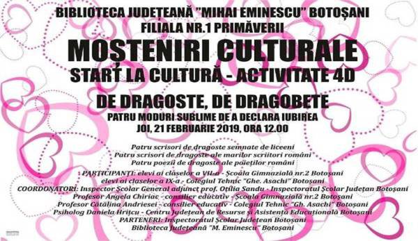 Proiectului regional „Moșteniri culturale” la Biblioteca Botoșani