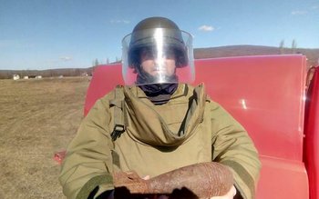 Bombă găsită la fier vechi …