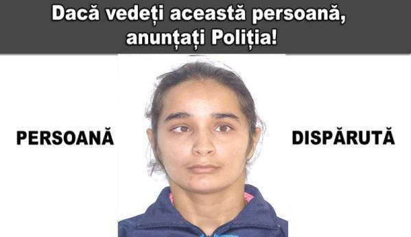 Persoană dispărută: Poliția caută o tânără din Dorohoi care nu a mai luat legătura cu familia de trei luni