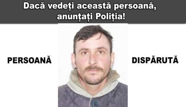 Persoană dispărută: Poliția caută un bărbat de 34 de ani care a plecat și nu a mai revenit la domiciliu