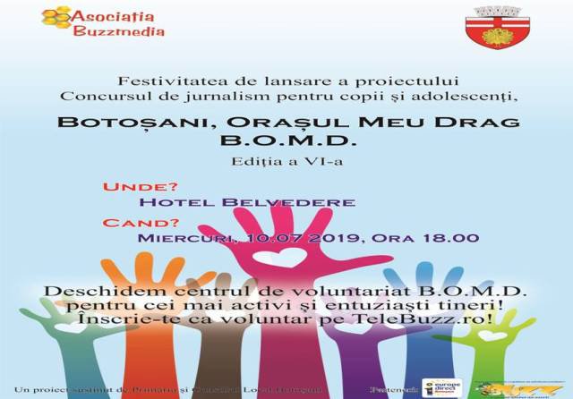 Se deschide centrul de voluntariat „Botoșani, orașul meu drag”