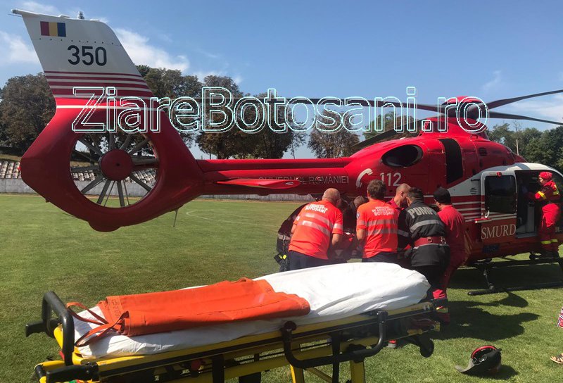 Elicopterul SMURD chemat la Dorohoi pentru un bărbat care a suferit un infarct - FOTO